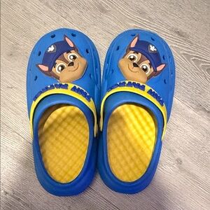 Kids Blue Paw Patrol Slip-On Clogs with Yellow Insole
